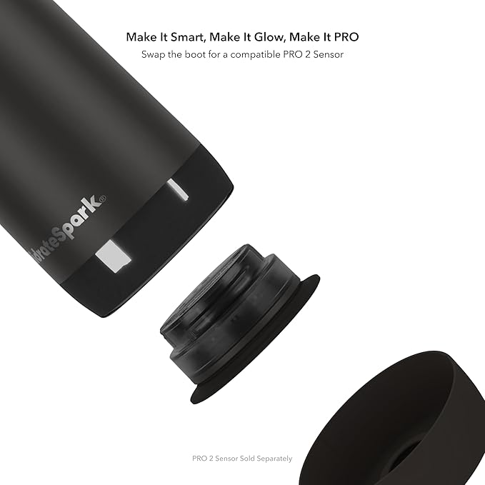 HidrateSpark PRO 2 32 oz Smart Ready Water Bottle with Silicone Boot - Chug Black
