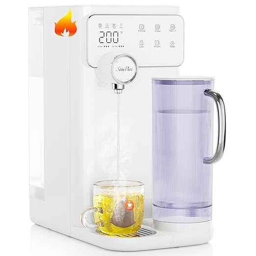 SimPure Y10H Instant Hot Reverse Osmosis Water Filter Countertop, 6-Stage RO Water Filtration System, Heating Water Dispenser with Protection Lock, Removable Water Pitcher, No Installation