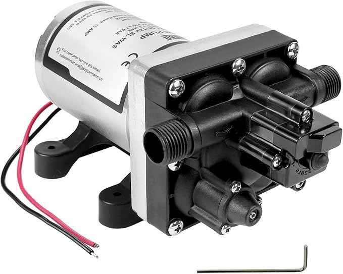 WASSERMANN RV Water Pump 12V DC 4008-101-A65/E65 Replacement, 3.0 GPM 55PSI, Quiet Pump with Pressure Switch for Camper RV Shower Garden Industrial Yacht Sprayer Food Truck Travel Trailer Water Pumps