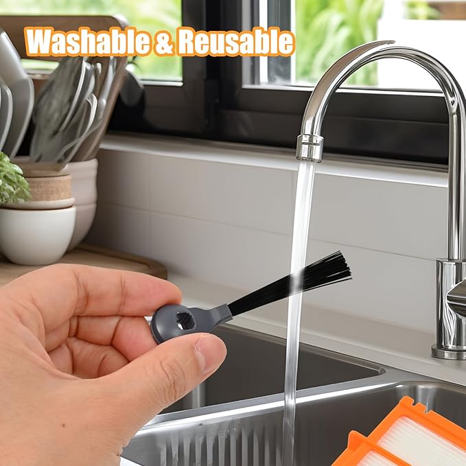 Replacement Parts for Shark AI AV2501AE RV2502AE RV2610WA AV2501S RV2520 AOUS AV2510 AOUS AV2511AE Vacuum Cleaner,Accessory kits with Main Brush,Filters,Side Brushes,Pre Filter,Foam Filter ﻿ - AquaVibe