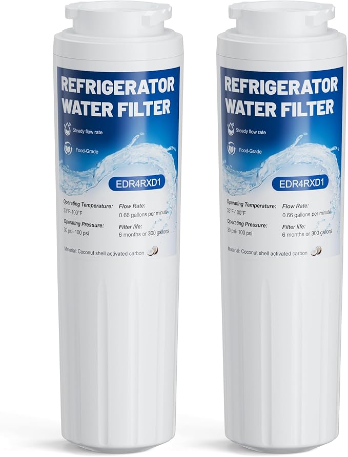 EDR4RXD1 Compatible with UKF8001,Filter 4,4396395,UKF8001AXX,PURICLEAN II, UKF8001AXX-200,UKF8001P,469006 Water Filter, Pack of 2,By YPMQY