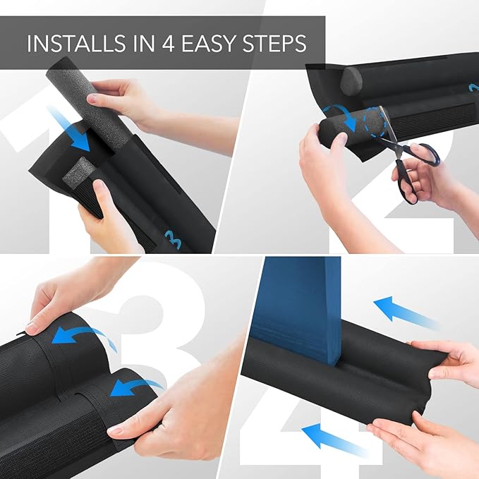 Everlasting Comfort Under Door Draft Stopper - Under Door Sound Blocker, Soundproofing, Blocks Cold Air, Hot Air & Noise, Easy Install, No Adhesive - Gap Filler , Sound Proof Bottom Seal 30"-36"