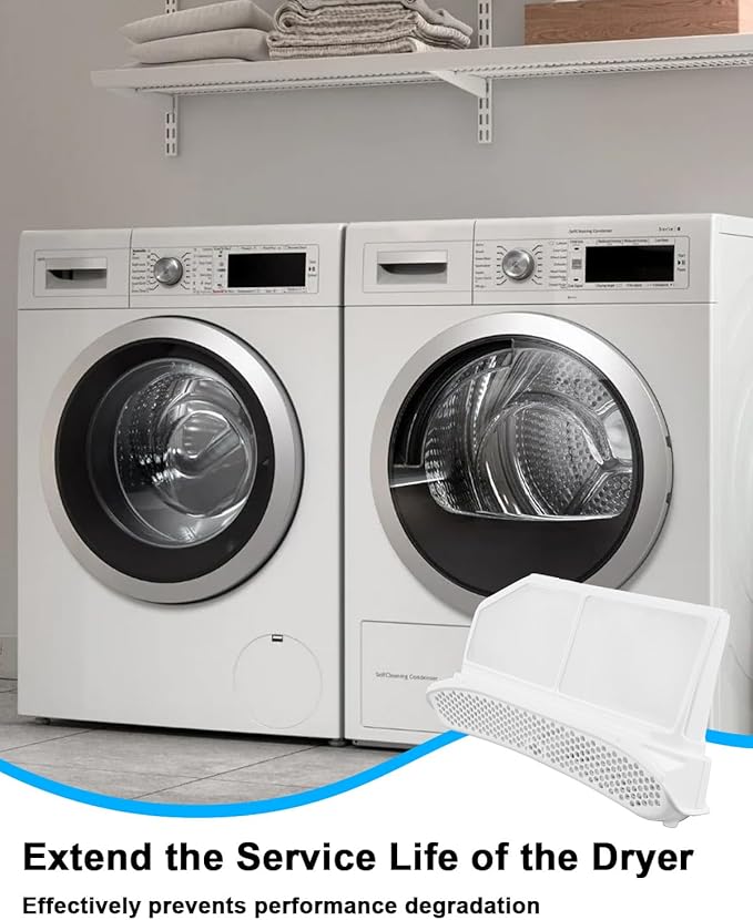 Dryer Fluff Filter Assembly Fit for Dryer, Dryer Lint Screen Replace 00752387 00753637 752387 753637 AP5984732 PS11724770