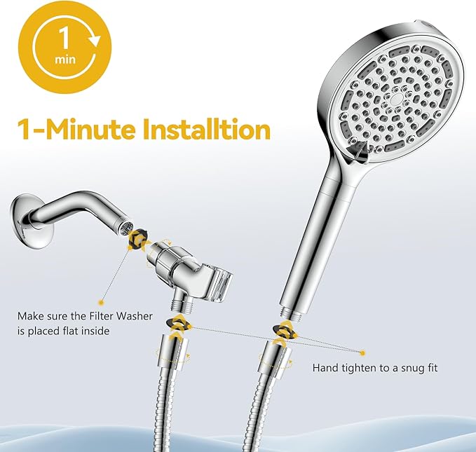 Shower Filter Replacement Cartridge for B56116 Series Handheld Shower Head, Water Softener Filters for Hard Water-Remove Chlorine and Harmful Substances (2-Pack)