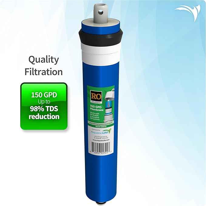 Aquatic Life 150 GPD Reverse Osmosis RO Membrane Filter Replacement for RODI Water Filter System Unit