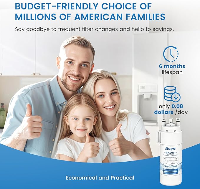 EDRARXD1 Water Filter Replacement, Compatible with Whirlpool EDRARXD1, Everydrop Filter A, EDRARXD1B 2 Pack