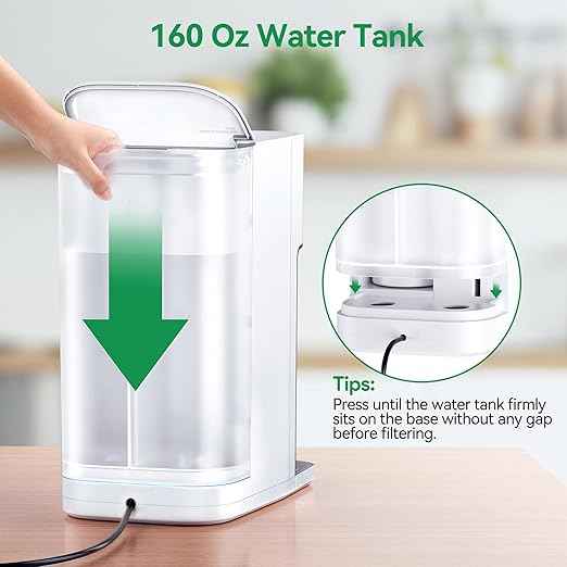 Reverse Osmosis Countertop Water Filter, NSF/ANSI 58 Certified, 7-Stage Purification System, 3:1 Purified to Waste Ratio, BPA-Free Home Water Purifier, No Installation Required