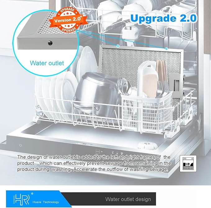 W10915369 Range Hood Filter Replacement, Compatible with Whirlpool,Kitchen Aid, Jenn Air, 3-Layer Aluminum Mesh Grease Filter 8.75X7.5Inch, Huare Aluminum Range Hood Vent Filters, 2Pcs - AquaVibe