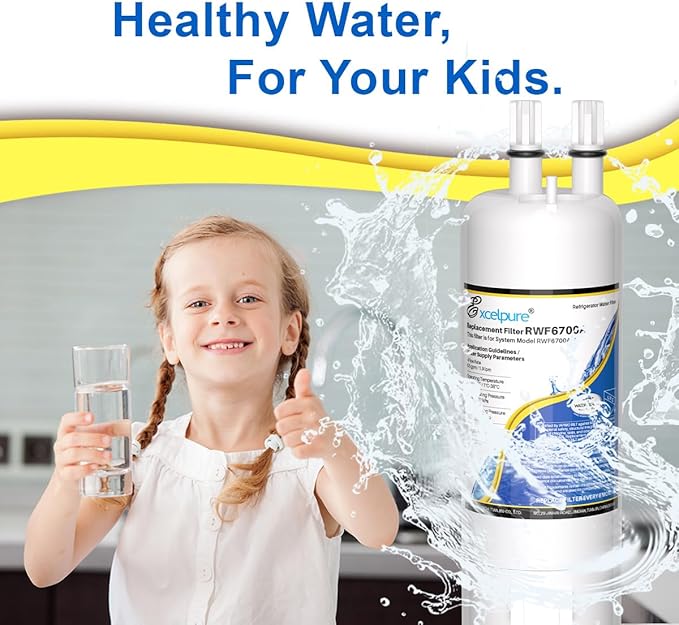 EXCELPURE WHR1RXD1 Refrigerator Water Filter Replacement for EDR1RXD1, Everydrop® Filter 1, W10295370A, KAD1RXD1, 46-9081, 46-9930, P4RFWB, P5WB2L, PS2378001, 4Pack