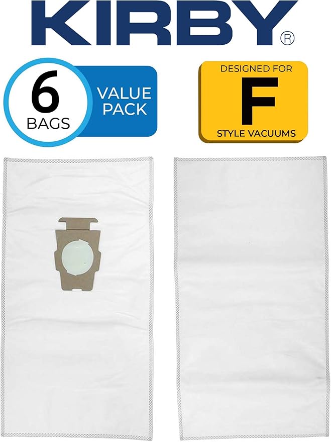 Kirby Vacuum Bundle – 6 HEPA Filter Bags (204814) + 3 OEM Belts (301291G) for F-Style & Twist-Style Upright Models - AquaVibe