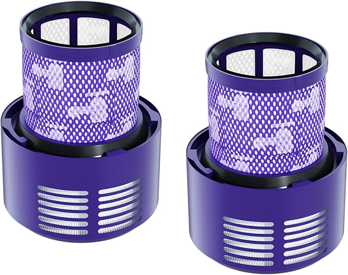 Vacuum Filter Replacement Parts Compatible with Dyson Cyclone V10 Series: V10 Total Clean, V10 Absolute, V10 Animal, V10 Motorhead, SV12 Vacuums. Compatible with Part Number 969082-01 (V10-2 Pack). - AquaVibe
