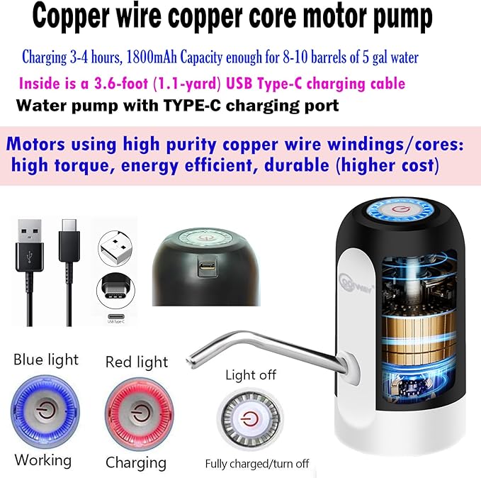 CoolWAY 5 Gallon Water jug Dispenser with Filter - Portable Water Dispenser for Camping, Outdoors, Home and Office, Emergency Water Filtration Equipment