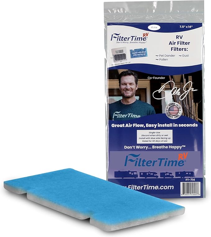 RV FT-714 RV Air Filter 7.5”x14” AC Filter Replacement for Dometic Air Grille (1 filter per pack) MERV 6 Replaces Original Standard Air Filter | Made in USA… - AquaVibe