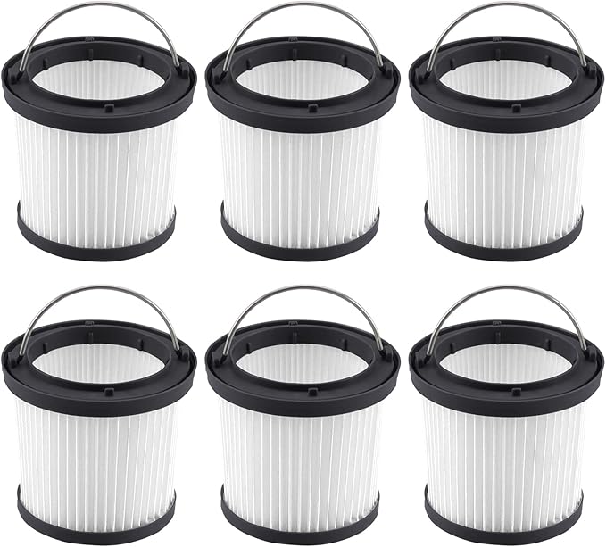 PVF110 Filter Replacement for Black and Decker Handheld Pivot Vacuums PHV1810, PHV1210, PHV1410, BDH2000PL, BDH2020FLFH, BDH1620FLFH, Part # 90552433, Washable Hand Vac Filters, 6 Pack - AquaVibe