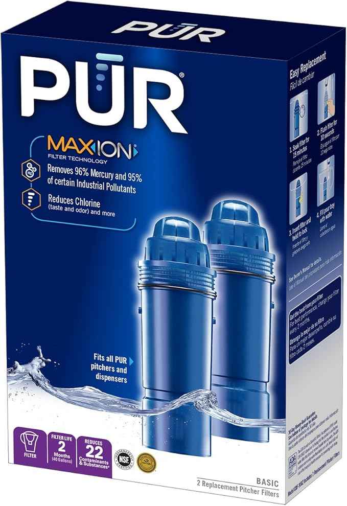 PUR CRF950Z Genuine Replacement Filter for Pitcher Water Filtration System (Pack of 2)