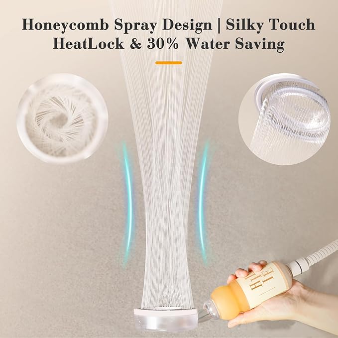 Vitamin C & Aromatherapy Skincare Spa Shower Head with Handheld, Filtered Showerhead for Hard Water - Removes Chlorine & Heavy Metals, Softer Skin & Hair Care (Woody Scent)
