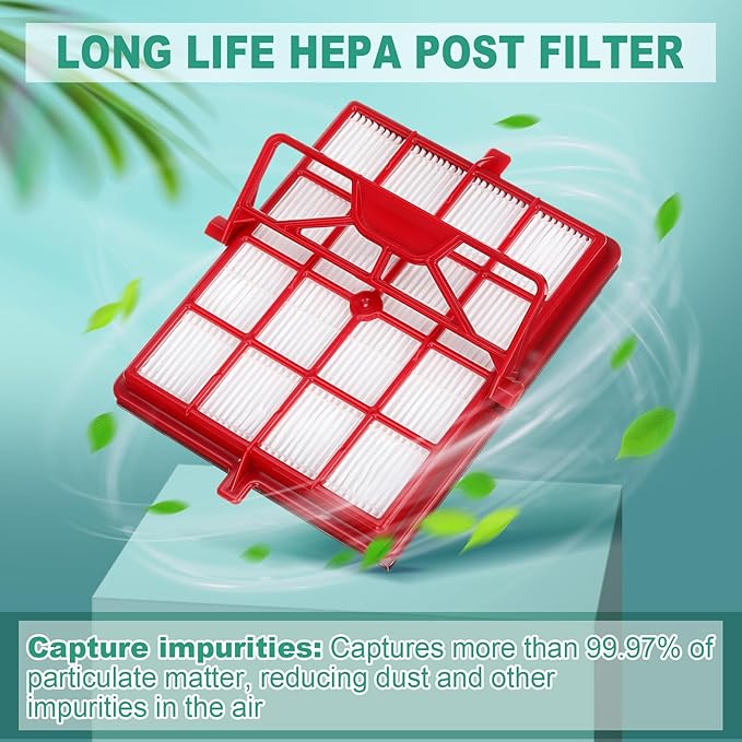 Tondiamo Style P HEPA Vacuum Bag and Filter Bundle Compatible with Aerus Lux Guardian Platinum Canister Vacuum Cleaner 1 Hepa & Carbon Pre and 1 Long Life Hepa after Filter with Handle, 6 Cloth Bags - AquaVibe