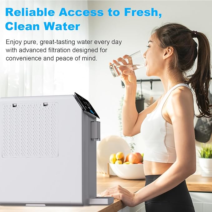 2025 Improved Atmospheric Water Generator for Drinking Water, 4-Stage Purification 10L, Countertop Atmospheric Water Filter with UV Filtration, Countertop Drinking Water Filter System for Office