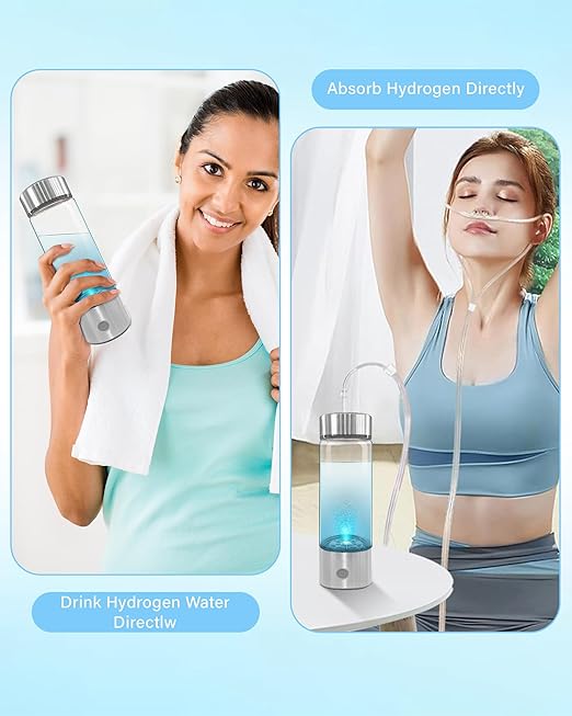 Hydrogen Water Bottle, Hydrogen Water Bottle Generator, Hydrohealth Hydrogen Water Machine Improve Water for Home, Office, Travel, Daily Drinking