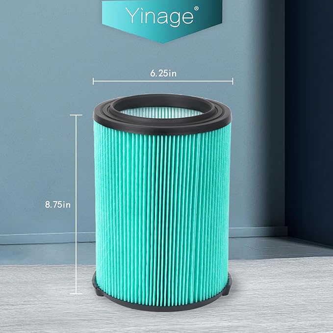 VF6000 5-Layer Replacement Filter Shop Vac 5-20 Gallon Wet Dry Vacuums WD5500 WD0671 WD6425 WD7000 WD1280 WD1851 WD1680 WD1956 RV2400A 1400RV RV2600B, Fit for Husky 6-9 Gallon Vacs - AquaVibe