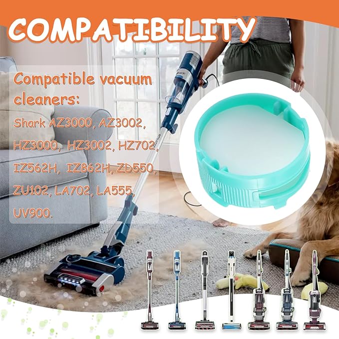 6Pack Odor Neutralizer Replacement Cartridge fit for Shark AZ3000 AZ3002 HZ3000 IZ862H IZ562H ZD550 ZU102 LA702 Odor Elimination Replacement 1541FC3000(Original)