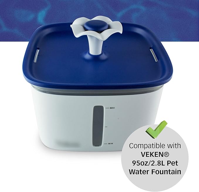 PET STANDARD Water Filters, Compatible with VEKEN® 95oz/2.8L Fountain, Pack of 12 - AquaVibe