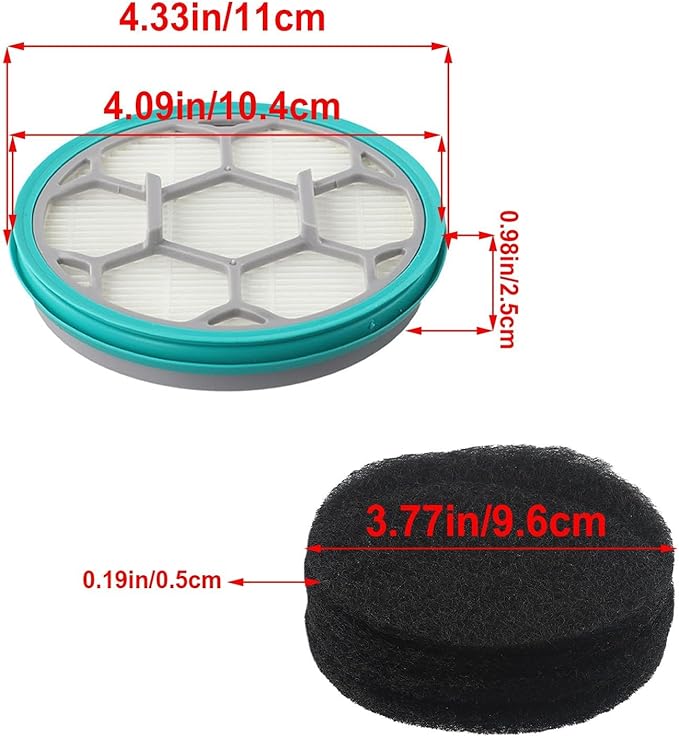 Filter Sponge Kit for Neakasa P1 Pro Pet Grooming Vacuum, High Efficiency Replacement Filters Capture 99.97% Dust Hair Dander, Easy to Clean - AquaVibe