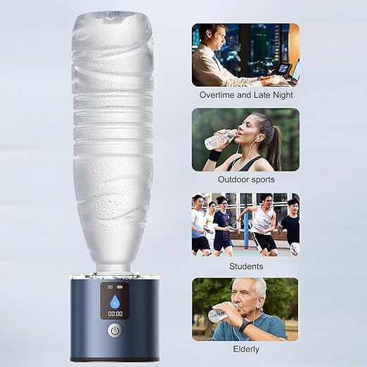 Hydrogen Water Bottle Generator Portable Rechargeable Hydrogen Water Ionizer Hydrogen Rich Water Bottle Glass with 2 Modes LCD Screen Water Generator Improves Water Quality Gift