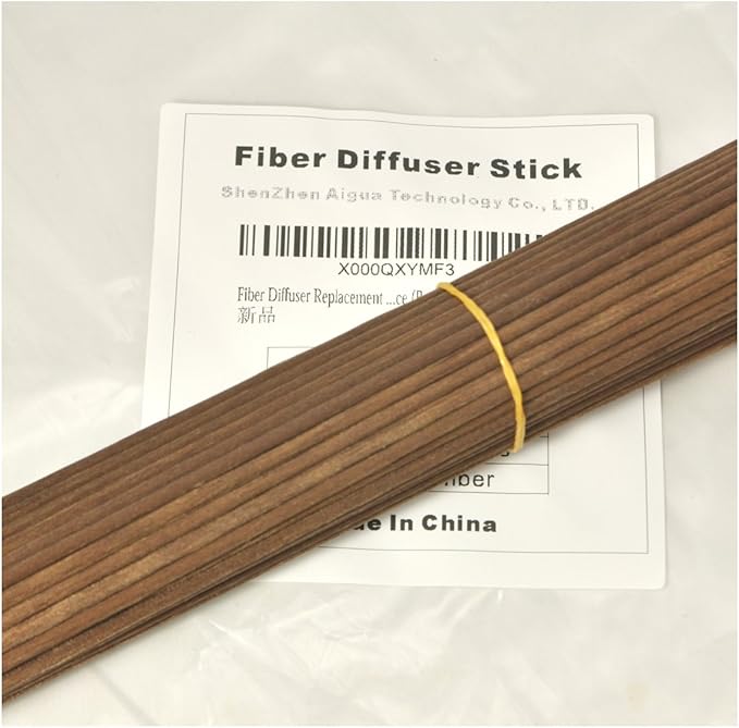 100 Pieces Fiber Reed Diffuser Replacement Refill Sticks (10" x 3mm, Brown) - AquaVibe