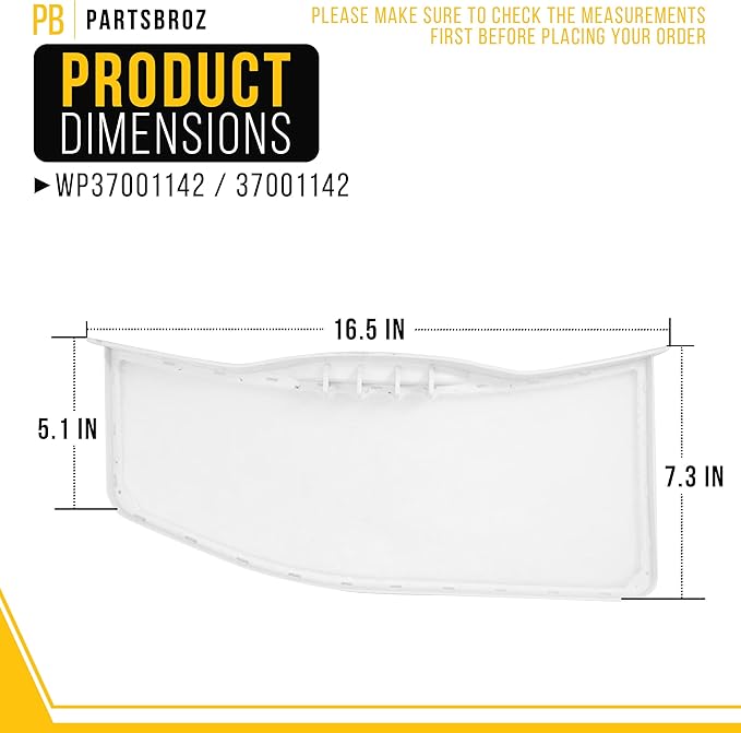 PartsBroz WP37001142 Dryer Lint Trap Replacement for Maytag Dryer Filter Replacement, Amana Dryer Lint Screen Replacement, Whirlpool, Speed Queen, Crosley 37001142 Legacy Series Lint Catcher AP6008778