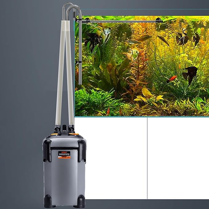 Aquarium External Canister Filter, Fish Tank Water Circulation Filter with Filter Media 171/225/266/317/397/480