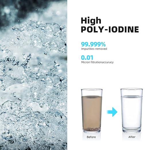 Personal Water Filter, Water Straws,99.999% Impurities Removal, 5000 Liters Capacity, Water Purifier Survival, for Hiking, Camping, Travel, Backpacking, Outdoor Activities, 5 Stage Filtration