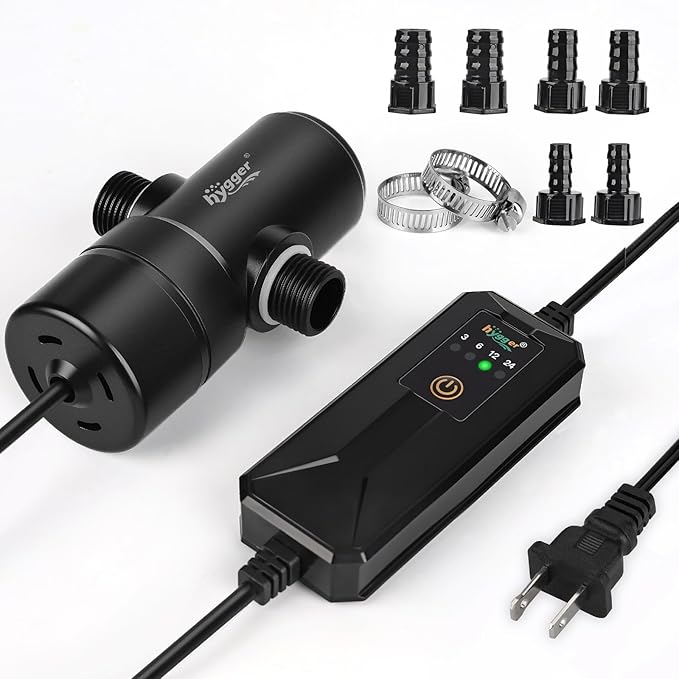hygger Aquarium U-V Light with Timer, 360° Protective Shield Clean Light for Green Water Clean, Amphibian Aquarium Lamp Bulb for Freshwater Saltwater Fish Tank and Aquarium (5W, 10-40 Gallon)