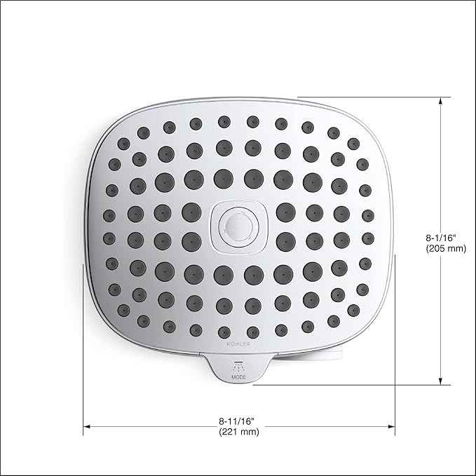 KOHLER R24670-G-CP Aquifer Filtered Showerhead with Water Filter System, Multifunction Shower Head with Filters Combo Kit for Skin and Hair, Polished Chrome