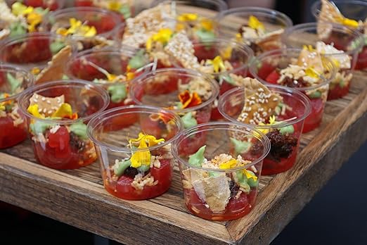 ECO PRODUCTS Compostable Clear PLA Plastic 4oz Portion Cups, Case of 2000, Round Cold Food Containers, Renewable Plant-Based, Lid Sold Separately, Disposable