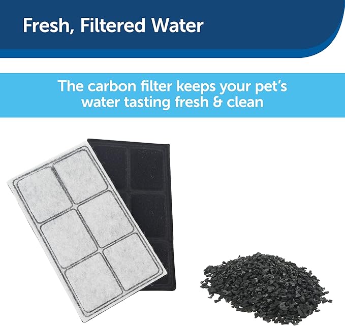 PetSafe Drinkwell Fountain Premium Activated Carbon Filters - Better Hydration Choice - Long-Lasting Purity - Odor-Free Drinking - Water Purification Filter -,12 Count (Pack of 120)