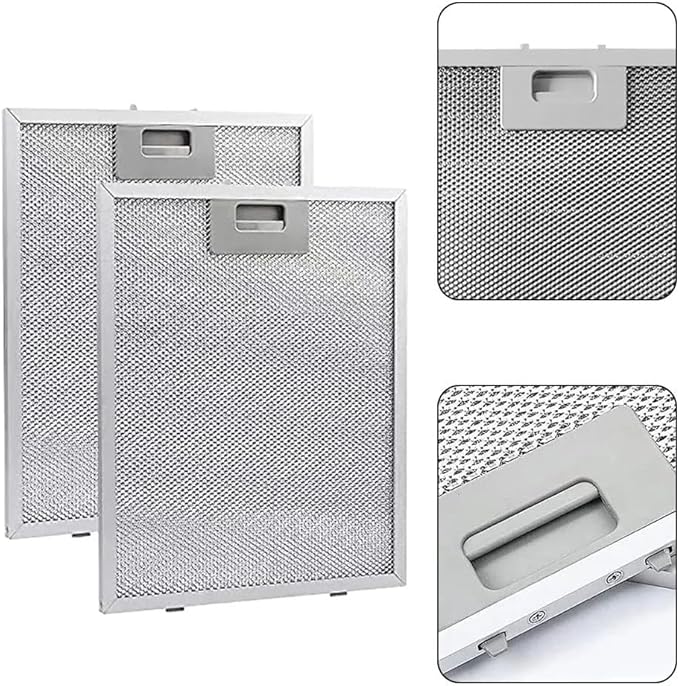 2pcs 12.63X10.23inchs Range Hood Filter Grease Filter Extractor Ventilation Aluminium Aspirator filter Mesh 320x260x9mm - AquaVibe