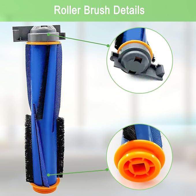 RV2310AE Replacement Parts for Shark AV2310AE RV2310AE RV2320S UR2350AE RV2300S Matrix Robot Vacuum Cleaner 2 Main Brush Roller 2 Sets Foam Filters 3 Filters 8 Side Brushes (Not For RV2300) - AquaVibe