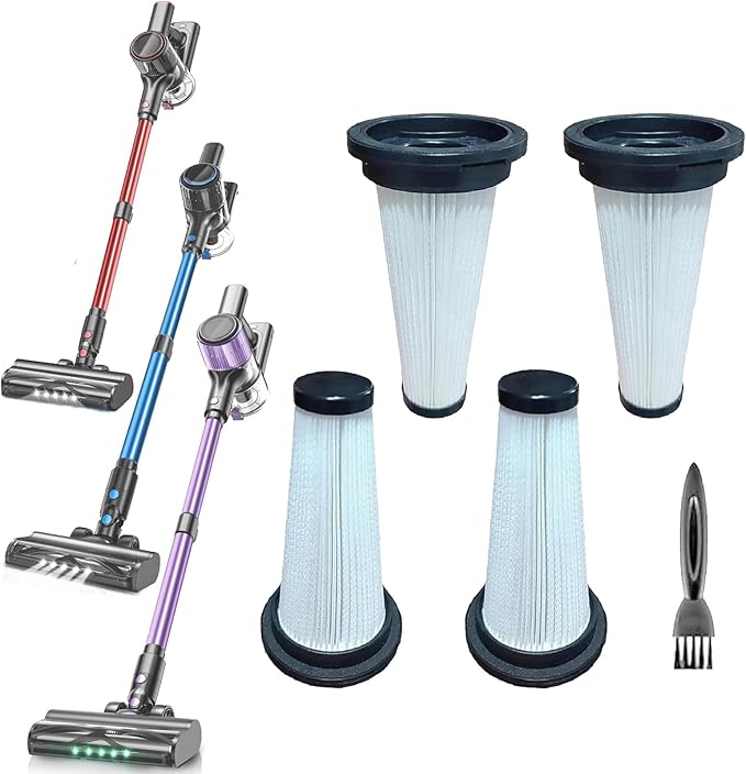 4Pack Hepa Filters Replacement Compatible with OUYFHK A27/A27R/A27D Handheld Vacuum. Washable Filters Works with MBYULO Cordless Vacuum Cleaner - AquaVibe