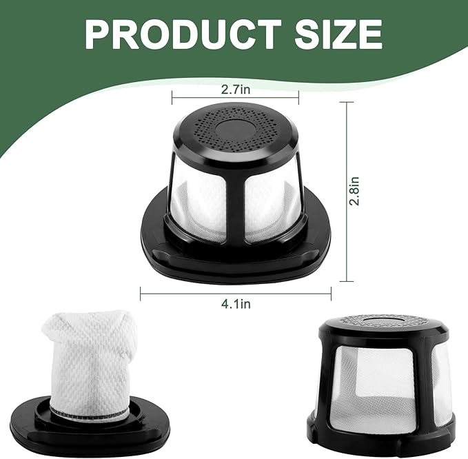 3061 3079 Filter Replacement for Bissell PowerLifter Pet Filter and Adapt Ion Filter, Compatible with 2286 2286A 2482 3079 2387, Compare to Part #1616323 1616322 1617684 (4 Pack) LUXRILIX - AquaVibe