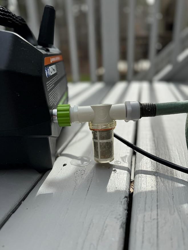 Bouncer Hose Boss Garden Hose Filter, Quality Made in The USA, 3/4 inch Connections, Stainless Steel 80 Mesh Screen, Includes Hose washers and Teflon Thread Tape