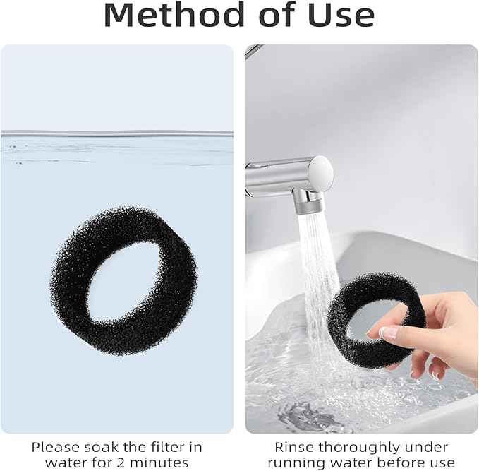 Glass Cat and Dog Water Fountain 90oz/2.7L, SMA-800 Ultra-Quiet Replacement Pump - Safe and Easy to Clean with Low Voltage DC 5V and USB Cable (Pump+2 Black Filter Cottons)