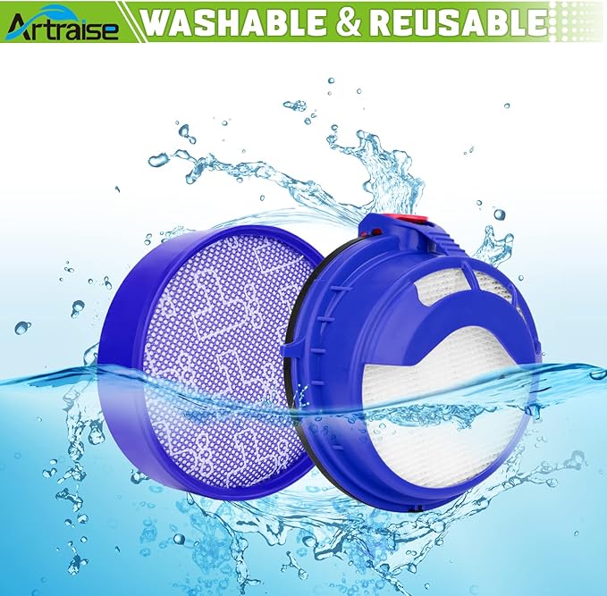 Filter Replacement Parts for Dyson DC25 Ball Vacuum Cleaner, 2 Pre-Motor Filters & 2 Post Motor HEPA Filters, Fits All DC25 Models -Compare to Part # 919171-02 and 916188-06 - AquaVibe