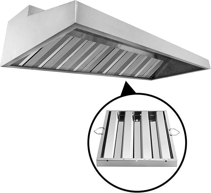 New Star Foodservice 54347 Stainless Steel Hood Filter 16" W x 25" H, Set of 6 - AquaVibe