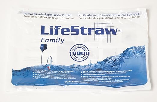 LifeStraw Family 1.0 Portable Gravity Powered Water Purifier for Emergency Preparedness and Camping