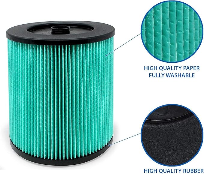 17912 & 9-17912 HEPA Vacuum Filter Compatible with Craftsman, Filter No.9-17912 fits 5, 6,8,9,12,14,16 and 32 gal vacs or larger made after 1988 - AquaVibe