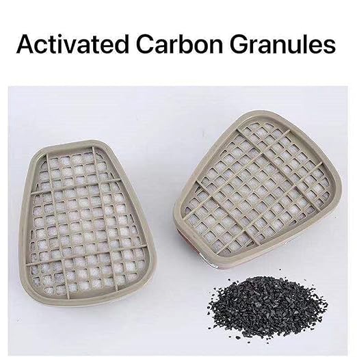 6001 Filter Cartridges Replacement for Gas Respirator, 2pcs Filter Cartridges + 2pcs Filter Covers+8pcs Filter Cottons, Apply to 6100/6200/7501/7502/6502/6800