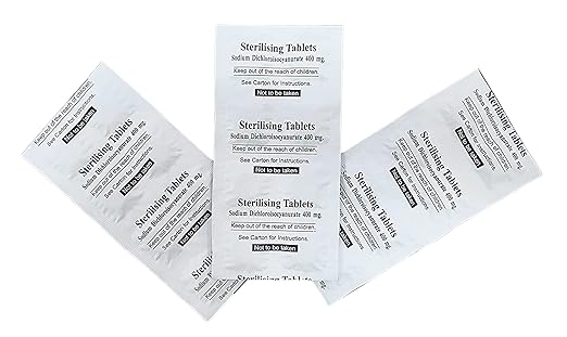 Ef-Chlor Water Purification 64 Tablets - 400mg Portable Drinking Water Purification & Sterilization Tablet Ideal for Emergencies Survival Purifies 26.4 Gallons - 39.62 Gallons in 1 Tablet