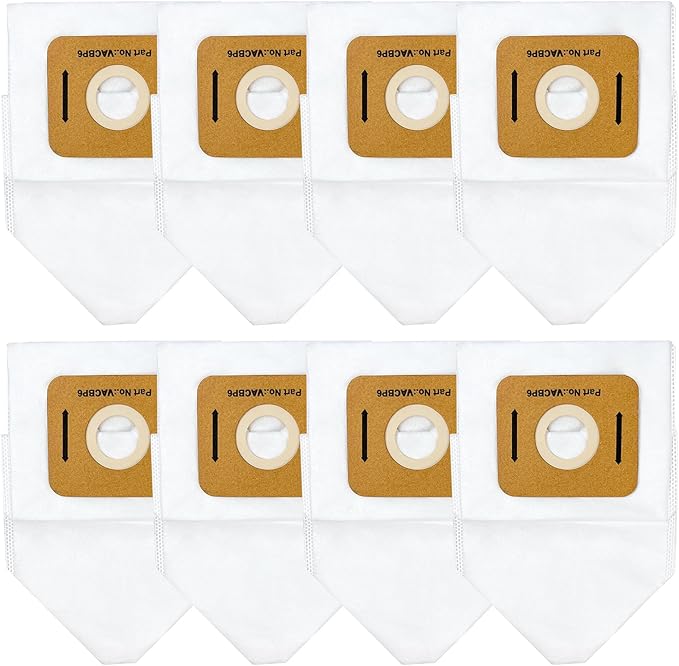 8 Pack Replacement VACBP6 HEPA Filter Bags Compatible for Atrix Ergo 8 Quart Backpack Vacuum, Replace Part VACBP36V VACBPAI VACBP1 - AquaVibe