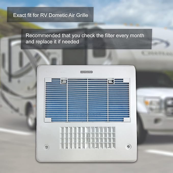 RV Air Conditioner Filter - 14" x 7.5" RV AC Replacement Filters For Dometic Air Grille 3313107.103, 3105012.003 MERV 8 Air Filter (6 Pack) - AquaVibe